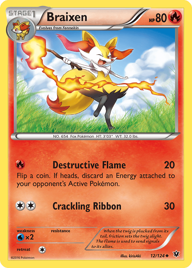 Braixen, carta 12 de Fates Collide