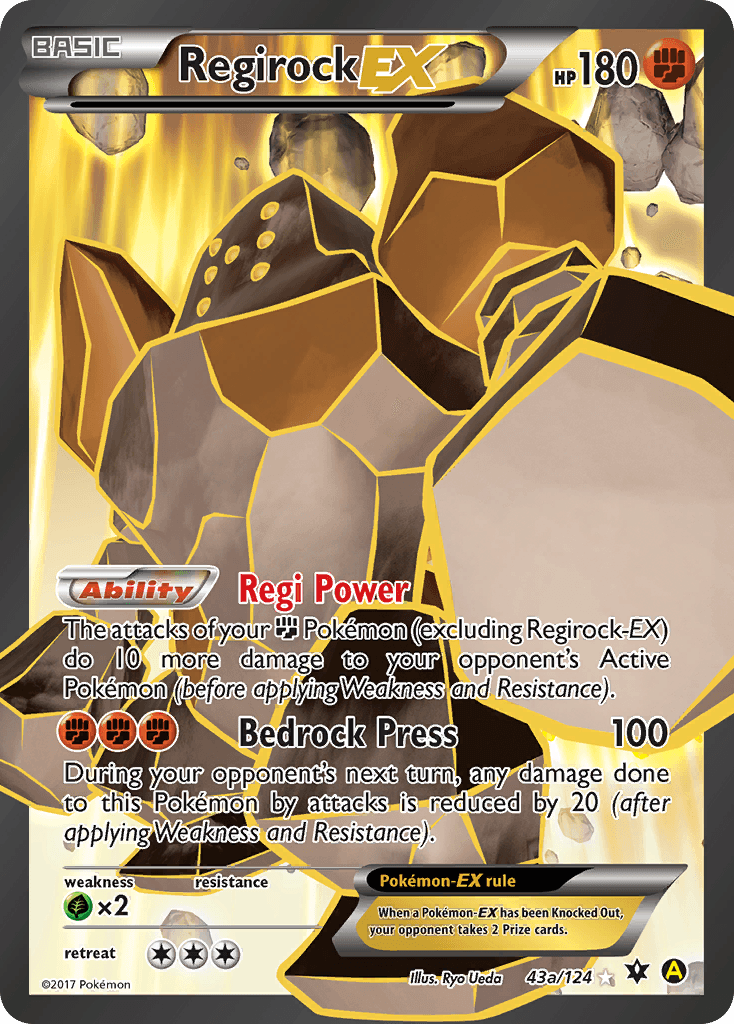 Regirock EX, carta 43a de Fates Collide