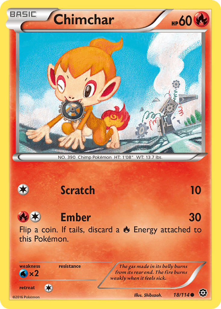 Chimchar, carta 18 de Steam Siege