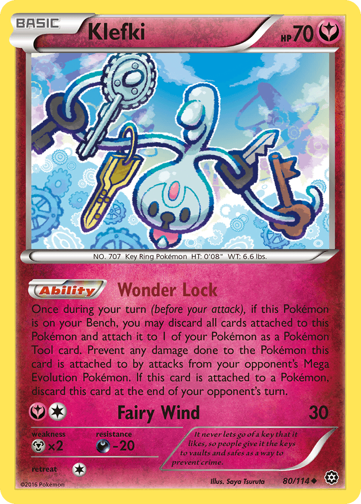 Klefki, carta 80 de Steam Siege