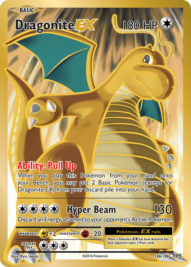 Dragonite EX, carta 106 de Evolutions