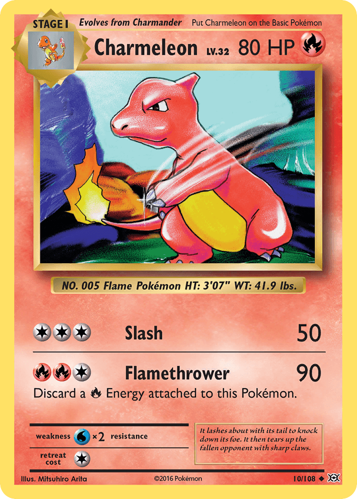 Charmeleon, carta 10 de Evolutions