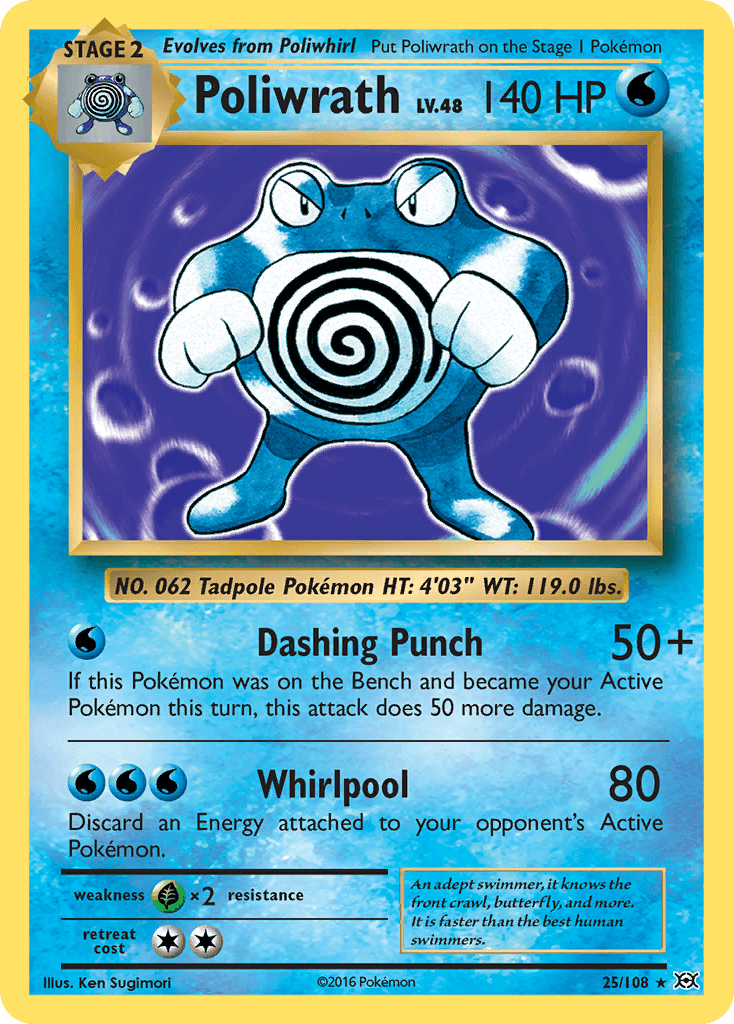 Poliwrath, carta 25 de Evolutions
