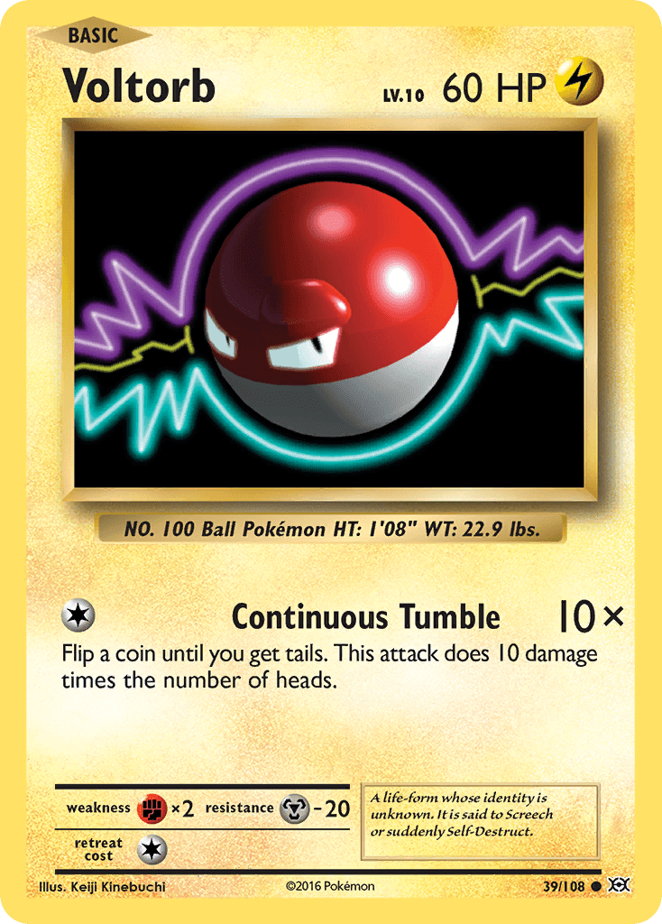 Voltorb, carta 39 de Evolutions