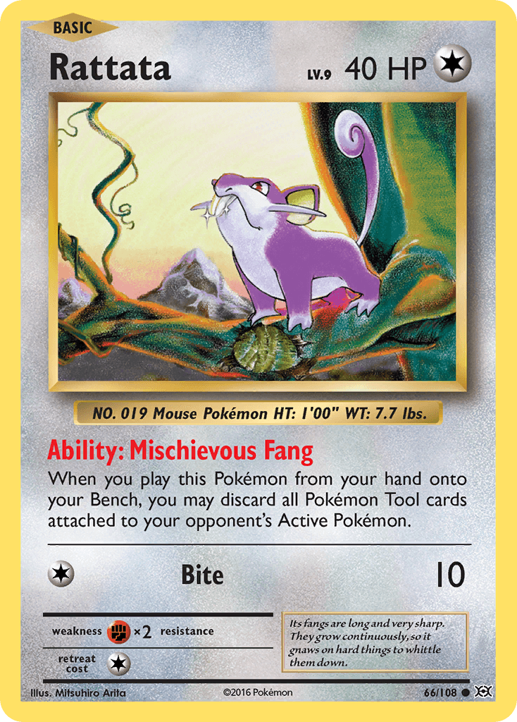Rattata, carta 66 de Evolutions