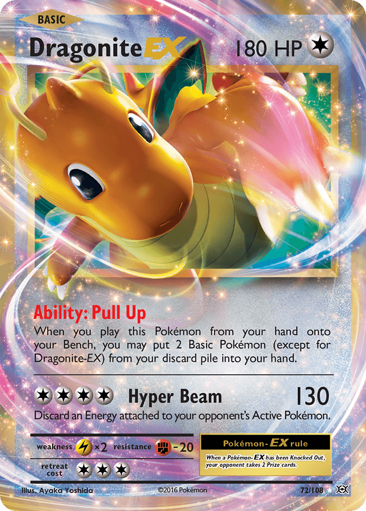 Dragonite EX, carta 72 de Evolutions