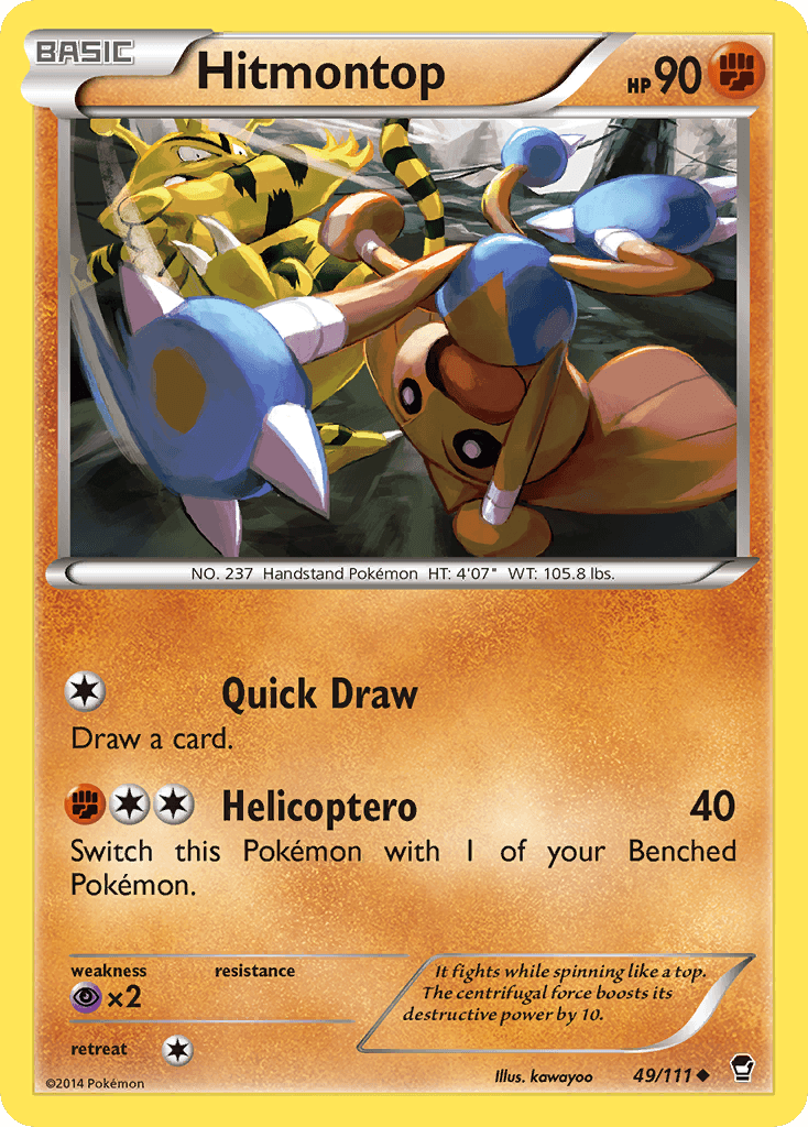 Hitmontop, carta 49 de Furious Fists