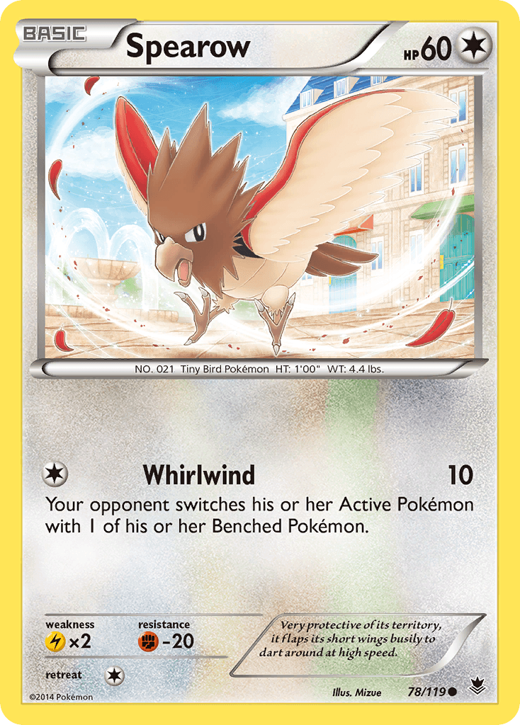Spearow, carta 78 de Phantom Forces