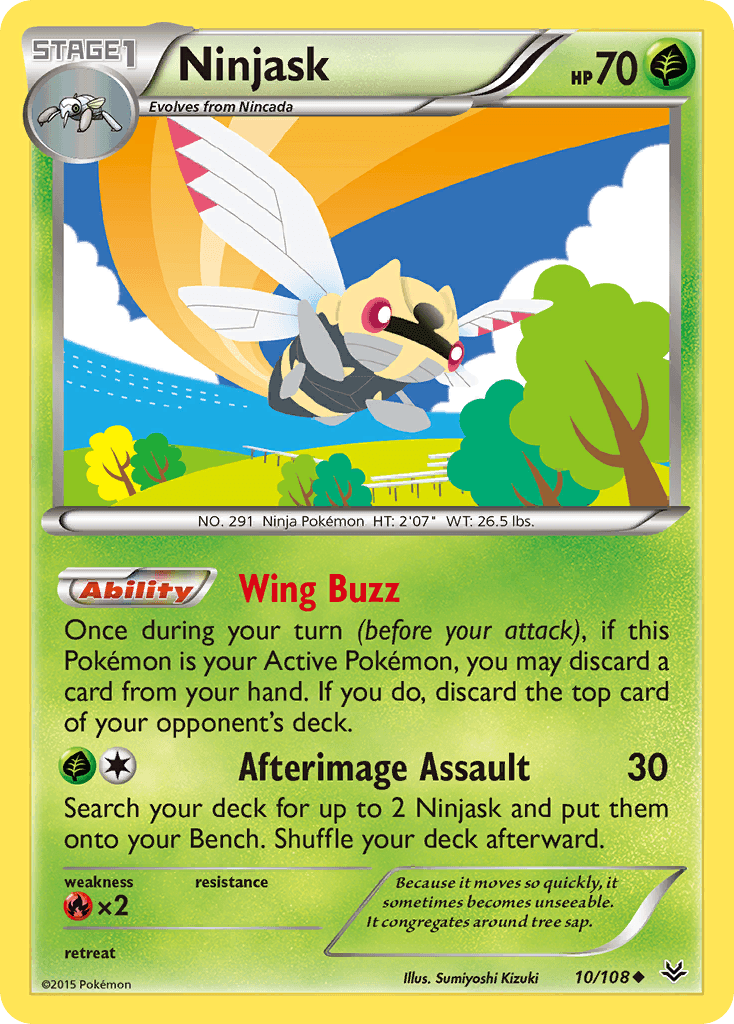 Ninjask, carta 10 de Roaring Skies