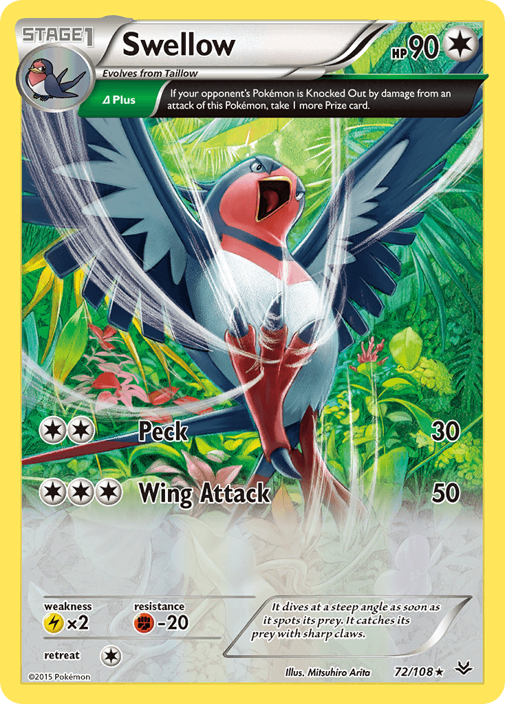 Swellow, carta 72 de Roaring Skies
