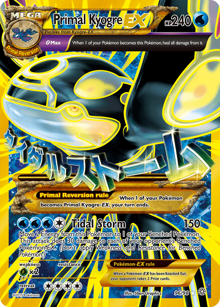Primal Kyogre EX, carta 96 de Ancient Origins