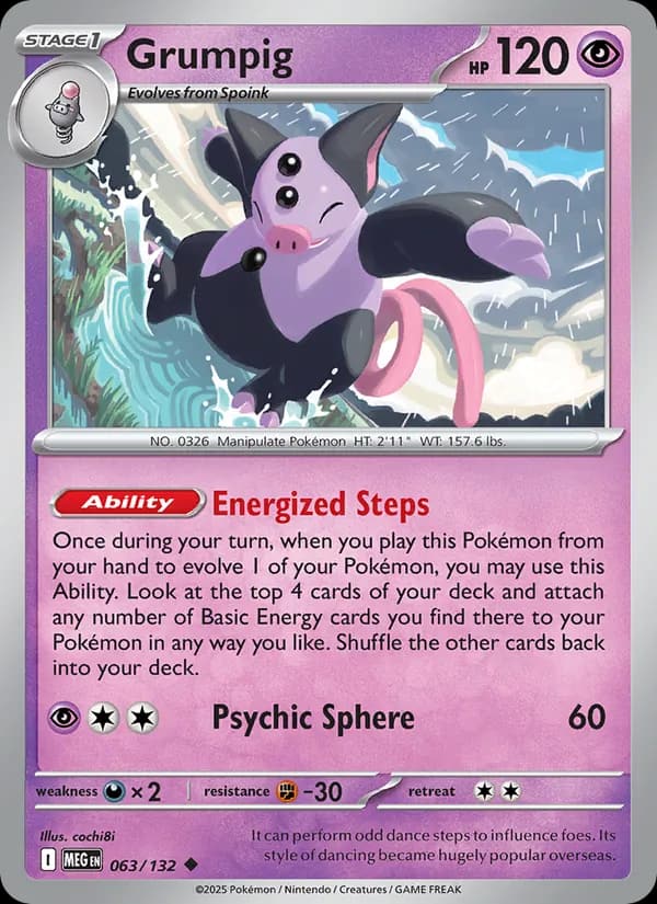 Grumpig, carta 063 de Mega Evolution