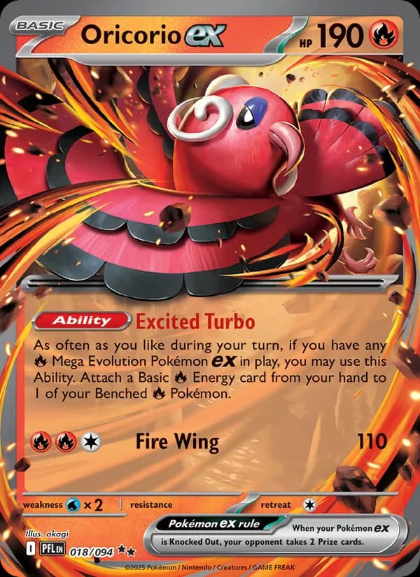 Oricorio ex, carta 018 de Phantasmal Flames