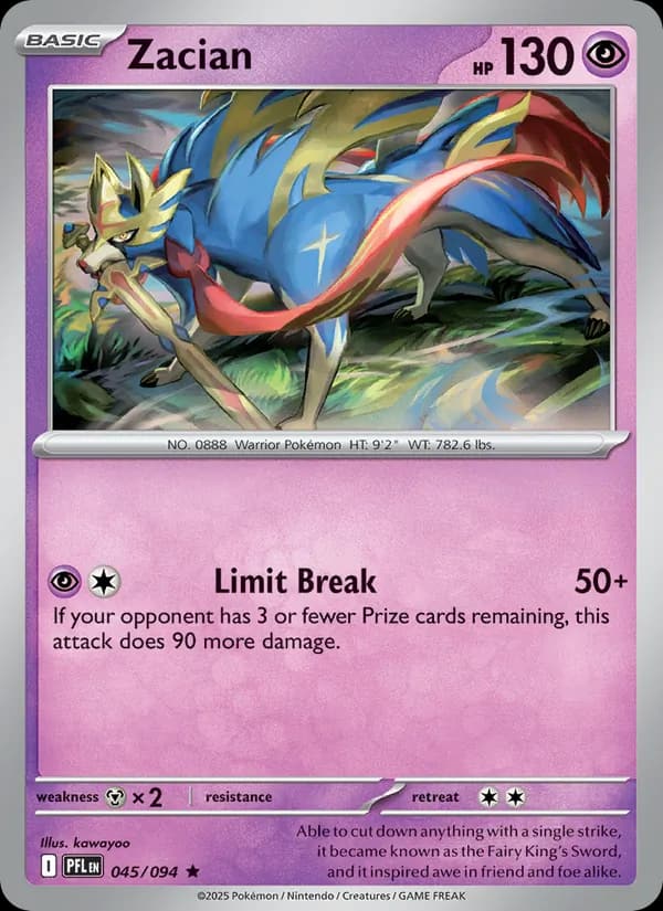 Zacian, carta 045 de Phantasmal Flames