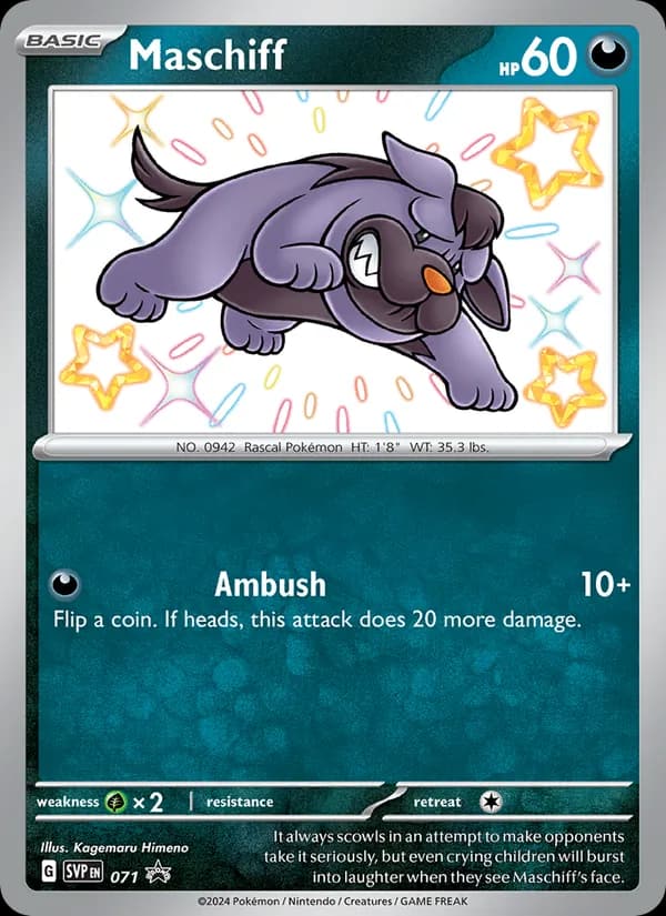 Maschiff, carta 071 de SVP Black Star Promos