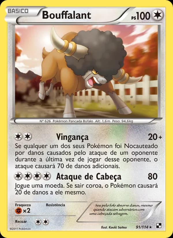 Bouffalant, carta 91 de Black & White