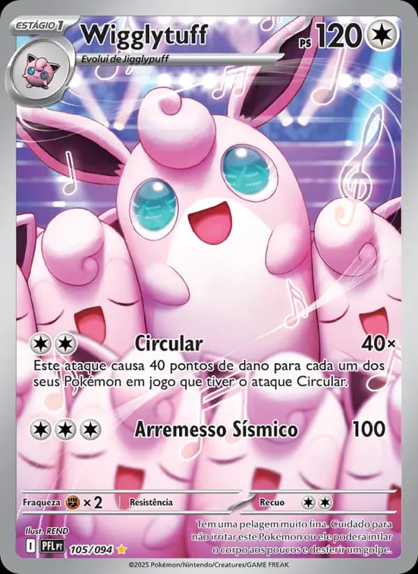Wigglytuff, carta 105 de Fogo Fantasmagórico