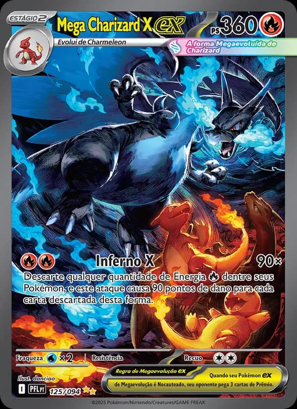 Mega Charizard X ex, carta 125 de Fogo Fantasmagórico