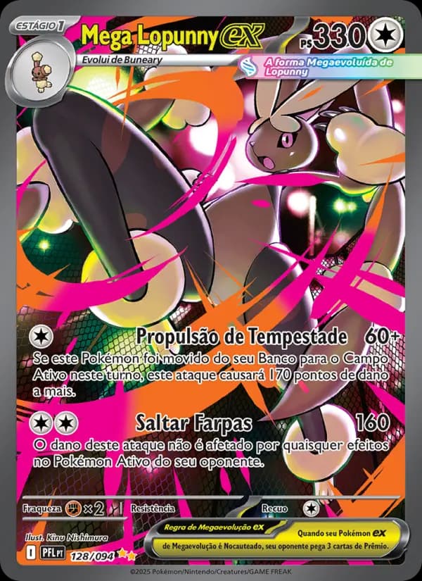 Mega Lopunny ex, carta 128 de Fogo Fantasmagórico