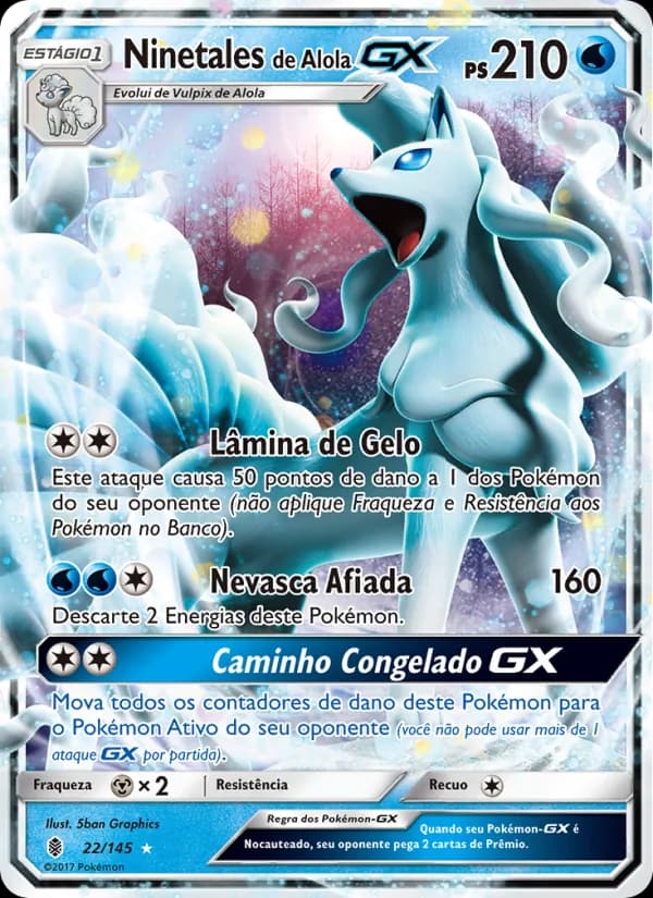 Ninetales de Alola GX, carta 22 de Guardiões Ascendentes