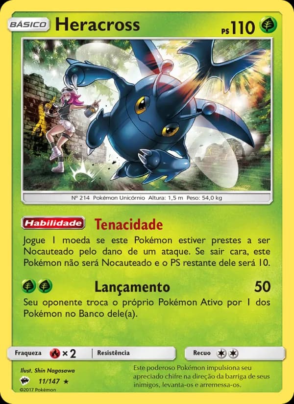 Heracross, carta 11 de Sombras Ardentes
