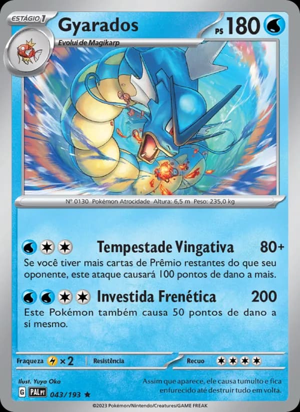Gyarados, carta 043 de Evoluções em Paldea
