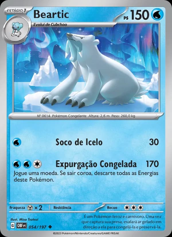 Beartic, carta 054 de Obsidiana em Chamas