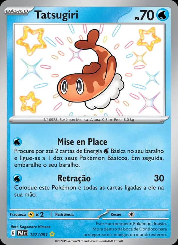 Tatsugiri, carta 127 de Destinos de Paldea