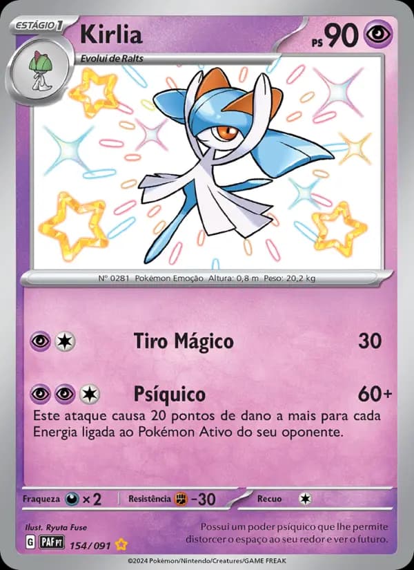 Kirlia, carta 154 de Destinos de Paldea