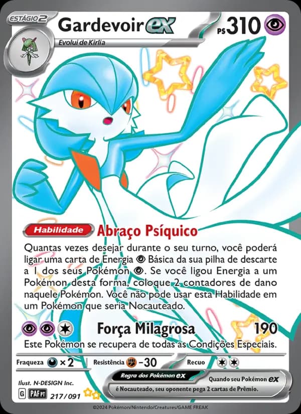 Gardevoir ex, carta 217 de Destinos de Paldea