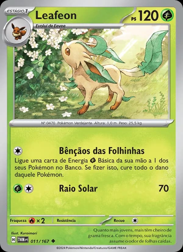 Leafeon, carta 011 de Máscaras do Crepúsculo