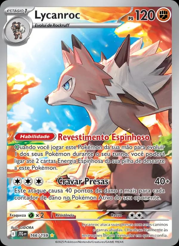 Lycanroc, carta 166 de Amigos de Jornada