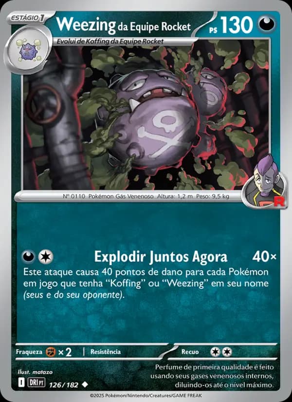 Weezing da Equipe Rocket, carta 126 de Rivais Predestinados