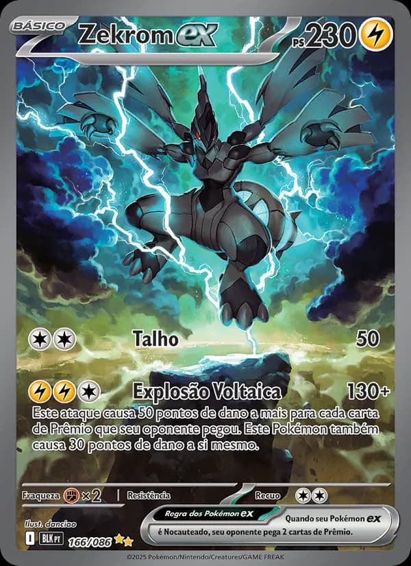 Zekrom ex, carta 166 de Raio Preto