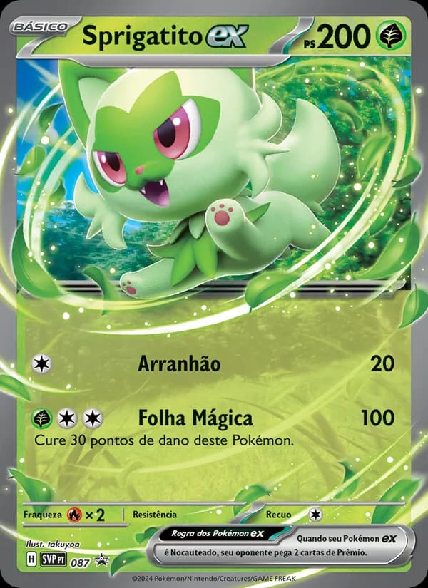 Sprigatito ex, carta 087 de SVP Black Star Promos