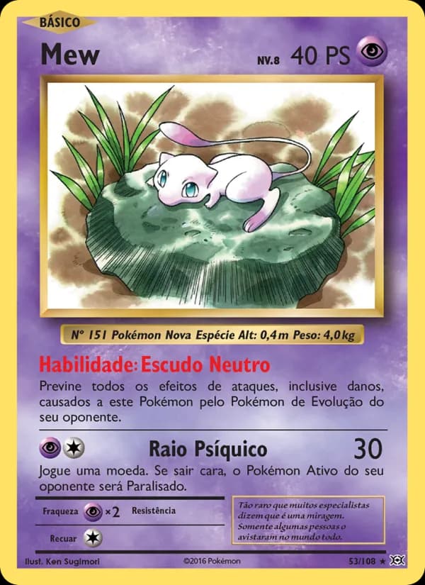 Mew, carta 53 de Evoluções