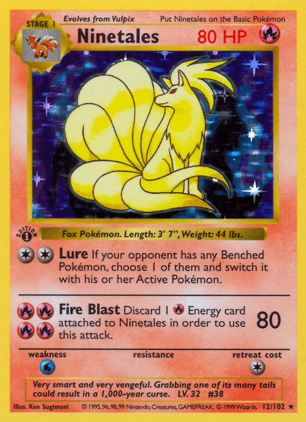 Ninetales, carta 12 de Base Set