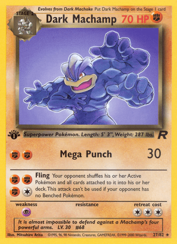 Dark Machamp, carta 27 de Team Rocket