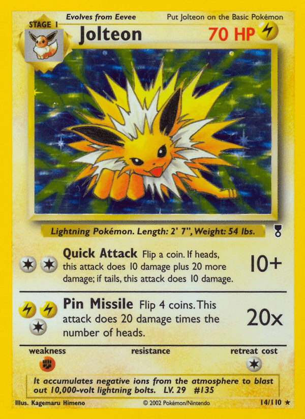 Jolteon, carta 14 de Legendary Collection