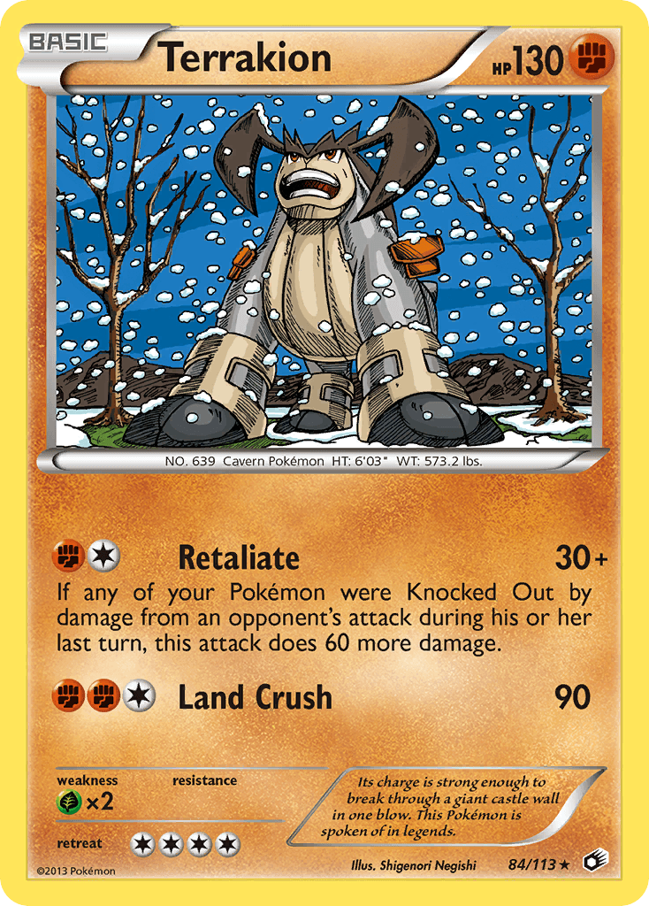 Terrakion, carta 84 de Legendary Treasures