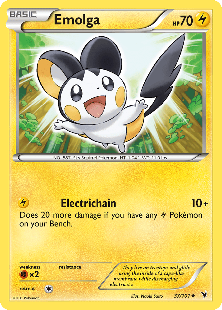 Emolga, carta 37 de Noble Victories