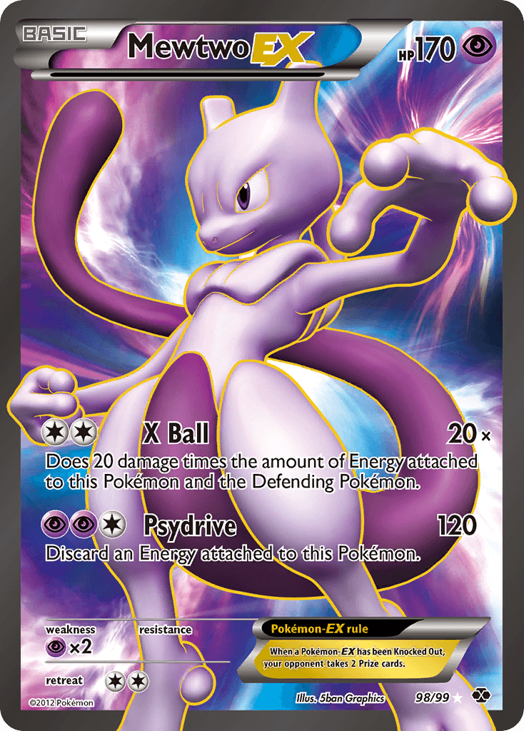Mewtwo-EX, carta 98 de Next Destinies