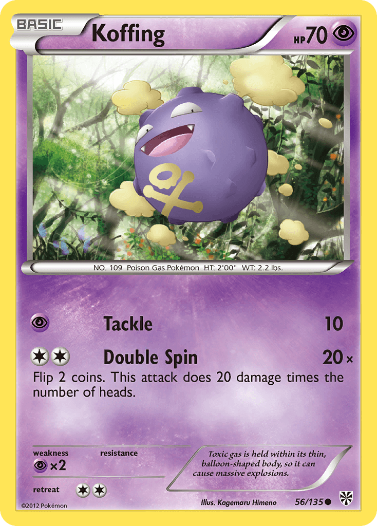 Koffing, carta 56 de Plasma Storm