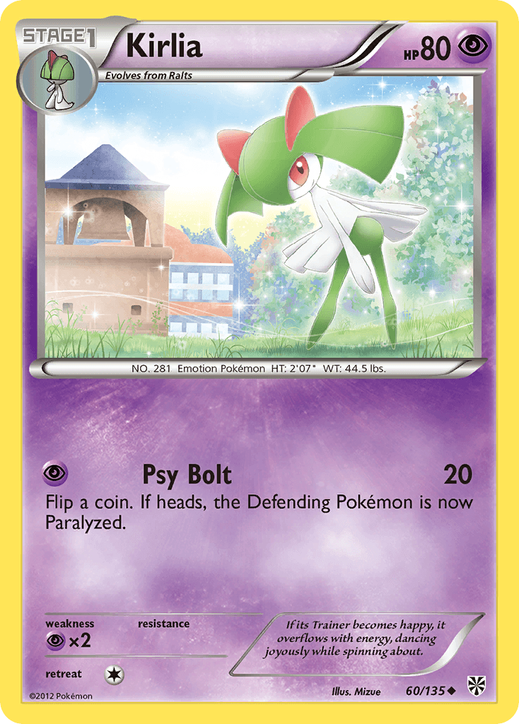 Kirlia, carta 60 de Plasma Storm