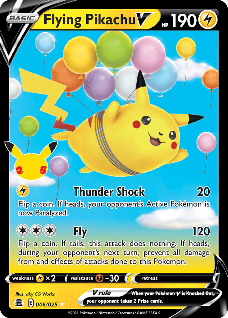Flying Pikachu V, carta 6 de Celebrations
