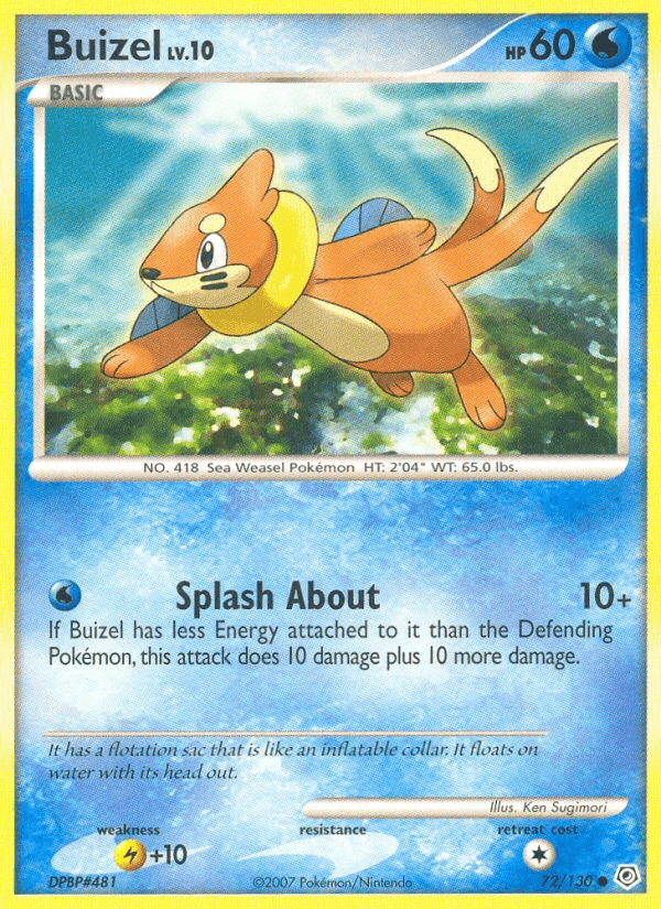 Buizel, carta 72 de Diamond & Pearl