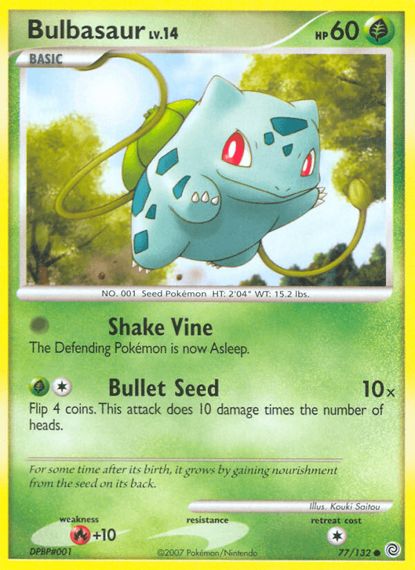 Bulbasaur, carta 77 de Secret Wonders