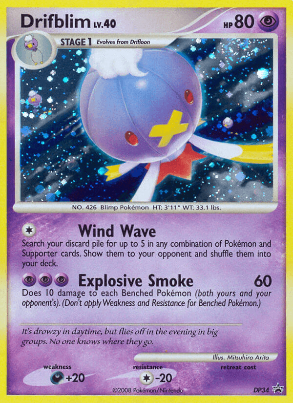 Drifblim, carta DP34 de DP Black Star Promos