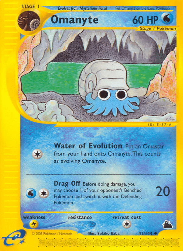 Omanyte, carta 41 de Skyridge