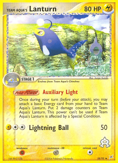 Team Aqua's Lanturn, carta 28 de Team Magma vs Team Aqua